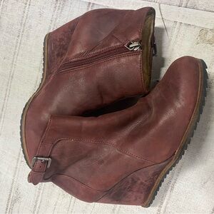 Biala Leather Booties in Tan Suede